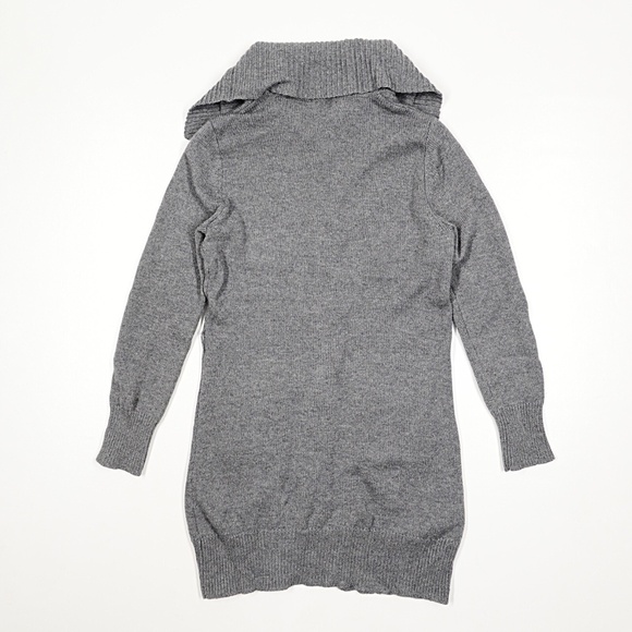 MALVIN ANTHRO Cardigan Tunic Length Sweater Alpaca Wool Gray Women Sz 10/Euro 40 - Picture 2 of 10